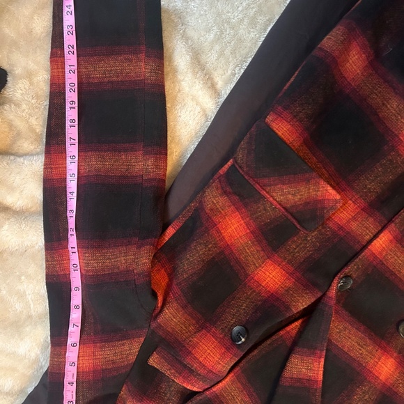 Avec Les Filles Plaid Double Breasted Pea Coat Size XXL - Picture 5 of 9